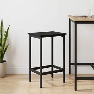 Imagine vidaXL Scaun de bar Stejar Negru 40 x 32 x 74 cm Lemn prelucrat