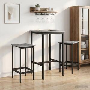 Imagine vidaXL Scaun de bar 2 buc. Sonoma gri 40 x 32 x 74 cm Lemn prelucrat