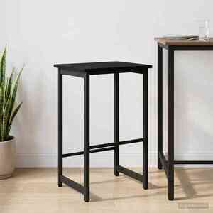 Imagine vidaXL Scaun de bar Stejar Negru 40 x 32 x 64 cm Lemn prelucrat