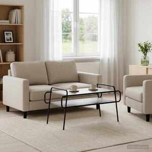 Imagine vidaXL Masă de cafea Sonoma gri 100 x 50 x 51 cm Lemn prelucrat