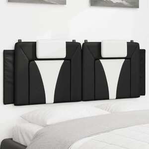 Imagine vidaXL Pernă pentru tăblie pat, Viana, negru și alb, 137cm, piele artificială