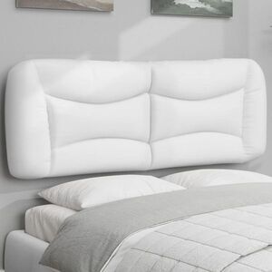 Imagine vidaXL Pernă pentru tăblie pat, Hvar, alb, 137 cm, piele artificială