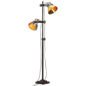 Imagine vidaXL Lampă de podea cu 2 abajururi, multicolor, E27