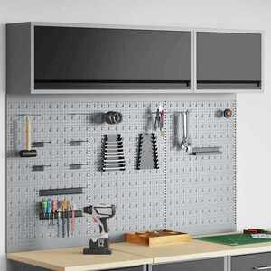 Imagine vidaXL Set dulap de unelte 5 buc. Negru Oțel vopsit electrostatic