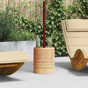 Imagine vidaXL Bază pentru umbrelă 28.05 kg natural Lemn masiv Cilindric