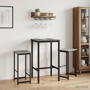 Imagine vidaXL Scaun de bar 2 buc. Sonoma gri 40 x 32 x 64 cm Lemn prelucrat