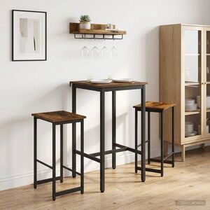 Imagine vidaXL Scaun de bar 2 buc. Stejar fumuriu 40 x 32 x 74 cm