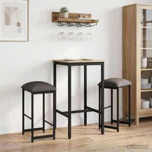 Imagine vidaXL Scaun de bar 2 buc. Gri deschis 40 x 32 x 74 cm Lemn prelucrat