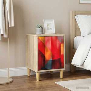 Imagine vidaXL Dulap de noapte HEESCH 2 buc. Stejar Sonoma 36 x 33 x 50 cm