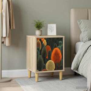 Imagine vidaXL Dulap de noapte ZAANDAM Stejar Sonoma 36 x 33 x 50 cm
