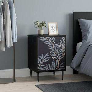 Imagine vidaXL Dulap de noapte DOKKUM Stejar Negru 36 x 33 x 51 cm