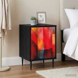 Imagine vidaXL Dulap de noapte HEESCH 2 buc. Stejar Negru 36 x 33 x 51 cm