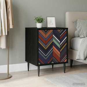 Imagine vidaXL Dulap de noapte OMMEN Stejar Negru 36 x 33 x 51 cm