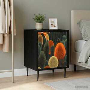 Imagine vidaXL Dulap de noapte ZAANDAM Stejar Negru 36 x 33 x 51 cm