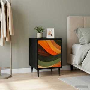 Imagine vidaXL Dulap de noapte BONN Stejar Negru 36 x 33 x 51 cm