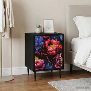 Imagine vidaXL Dulap de noapte KIEL 2 buc. Stejar Negru 36 x 33 x 51 cm