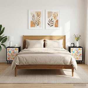 Imagine vidaXL Dulap de noapte MAINZ 2 buc. Stejar Negru 36 x 33 x 51 cm