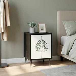 Imagine vidaXL Dulap de noapte HANAU Stejar Negru 36 x 33 x 51 cm