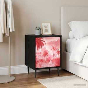 Imagine vidaXL Dulap de noapte AACHEN Stejar Negru 36 x 33 x 51 cm