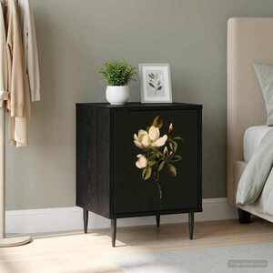 Imagine vidaXL Dulap de noapte BREMEN Stejar Negru 36 x 33 x 51 cm