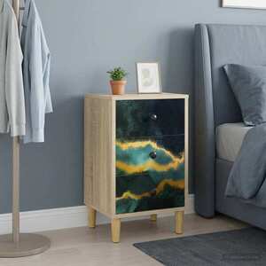 Imagine vidaXL Dulap de noapte WIJHE Stejar Sonoma 36 x 33 x 60 cm