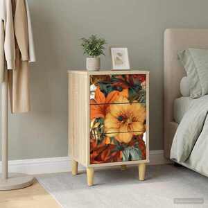 Imagine vidaXL Dulap de noapte GENNEP Stejar Sonoma 36 x 33 x 60 cm