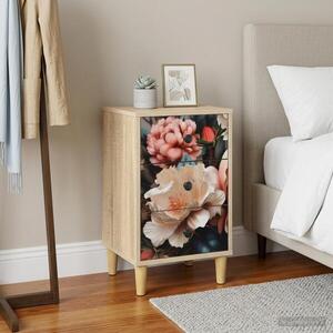 Imagine vidaXL Dulap de noapte BORNE Stejar Sonoma 36 x 33 x 60 cm
