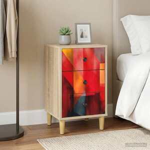 Imagine vidaXL Dulap de noapte HEESCH Stejar Sonoma 36 x 33 x 60 cm