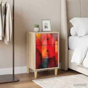Imagine vidaXL Dulap de noapte HEESCH 2 buc. Stejar Sonoma 36 x 33 x 60 cm