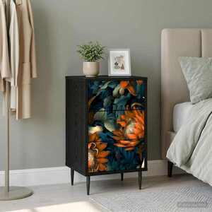 Imagine vidaXL Dulap de noapte LOCHEM Stejar Negru 36 x 33 x 61 cm