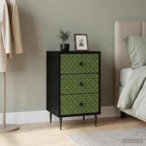 Imagine vidaXL Dulap de noapte GELEEN Stejar Negru 36 x 33 x 61 cm