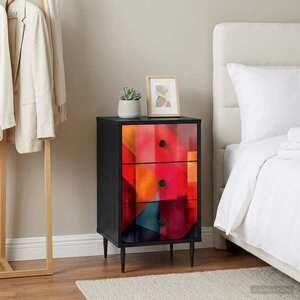 Imagine vidaXL Dulap de noapte HEESCH 2 buc. Stejar Negru 36 x 33 x 61 cm