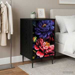 Imagine vidaXL Dulap de noapte KIEL Stejar Negru 36 x 33 x 61 cm