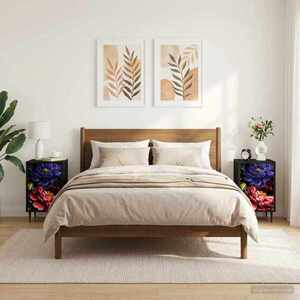 Imagine vidaXL Dulap de noapte KIEL 2 buc. Stejar Negru 36 x 33 x 61 cm