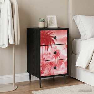 Imagine vidaXL Dulap de noapte AACHEN Stejar Negru 36 x 33 x 61 cm