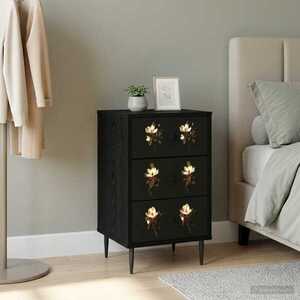 Imagine vidaXL Dulap de noapte BREMEN Stejar Negru 36 x 33 x 61 cm