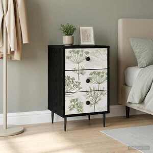 Imagine vidaXL Dulap de noapte GOTHA Stejar Negru 36 x 33 x 61 cm