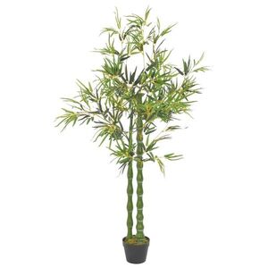 Imagine vidaXL Plantă artificială bambus cu ghiveci, verde, 160 cm