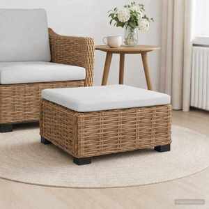 Imagine vidaXL Puf cu perne GENDT Ratan Natural natural