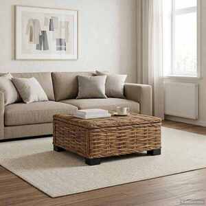Imagine vidaXL Masă de cafea GENDT Ratan Natural natural 67 x 60 x 30 cm