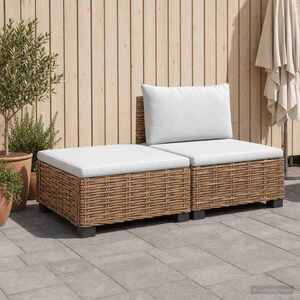 Imagine vidaXL 2 buc. Set de Lounge din Ratan cu Perne GENDT Ratan Natural
