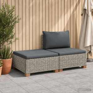 Imagine vidaXL 2 buc. Set de Lounge din Ratan cu Perne GENDT Ratan Natural