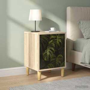 Imagine vidaXL Dulap de noapte ELBURG 2 buc. Stejar Sonoma 36 x 33 x 50 cm