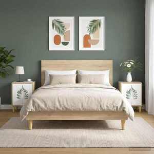 Imagine vidaXL Dulap de noapte HANAU 2 buc. Stejar Sonoma 36 x 33 x 50 cm