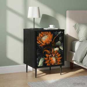 Imagine vidaXL Dulap de noapte LOCHEM 2 buc. Stejar Negru 36 x 33 x 51 cm