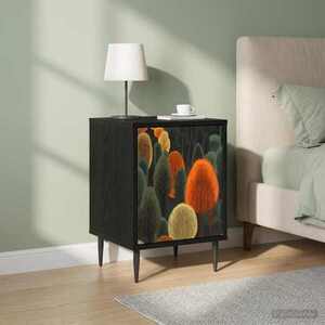 Imagine vidaXL Dulap de noapte ZAANDAM 2 buc. Stejar Negru 36 x 33 x 51 cm