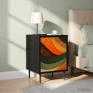 Imagine vidaXL Dulap de noapte BONN 2 buc. Stejar Negru 36 x 33 x 51 cm