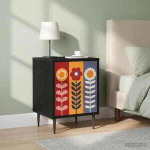 Imagine vidaXL Dulap de noapte ESSEN 2 buc. Stejar Negru 36 x 33 x 51 cm