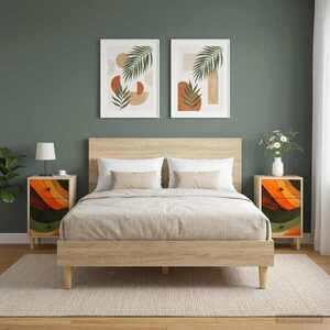 Imagine vidaXL Dulap de noapte BONN 2 buc. Stejar Sonoma 36 x 33 x 60 cm