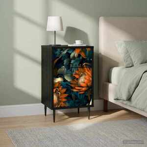 Imagine vidaXL Dulap de noapte LOCHEM 2 buc. Stejar Negru 36 x 33 x 61 cm